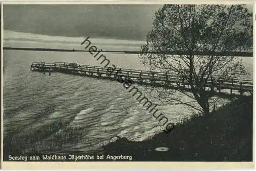 Wegorzewo - Angerburg - Seesteg zum Waldhaus Jägerhöhe - Foto-AK 30er Jahre - Verlag Paul Hoffmann Gerdauen