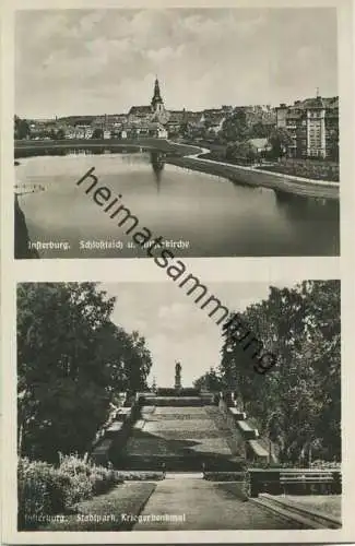 Insterburg - Tschernjachowsk - Stadtpark - Schlossteich - Foto-AK 30er Jahre - Verlag Bruno Scholz Breslau