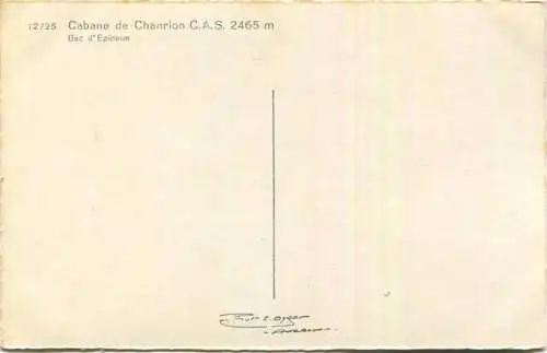 Cabane de Chanrion - Bec d' Epicoun - Foto-AK - Verlag E. Gyger Adelboden