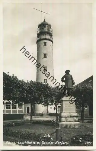 Baltijsk - Pillau - Leuchtturm - Grosser Kurfürst - Foto-AK 30er Jahre - Verlag H. Heymer Pillau