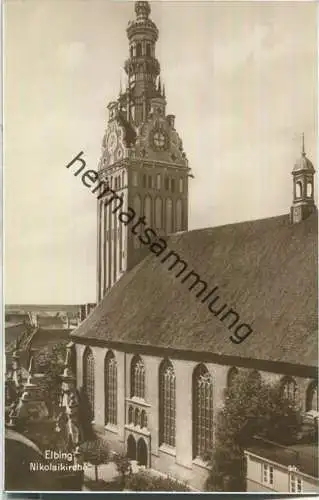 Elbing - Elblag - Nikolaikirche - Foto-AK 30er Jahre - Verlag Trinks & Co GmbH Leipzig