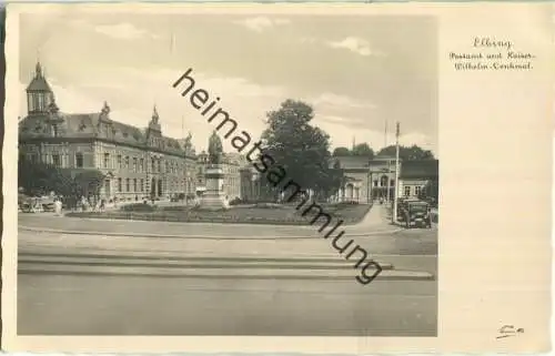 Elbing - Elblag - Postamt - Kaiser-Wilhelm-Denkmal - Foto-AK 30er Jahre - Verlag Trinks & Co GmbH Leipzig