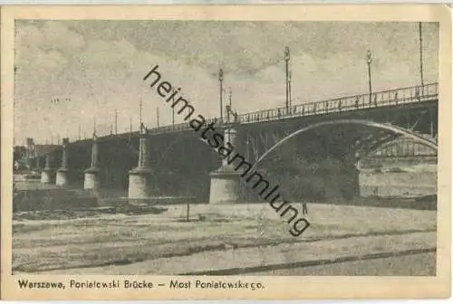 Warschau - Warszawa - Poniatcwski Brücke - Feldpost
