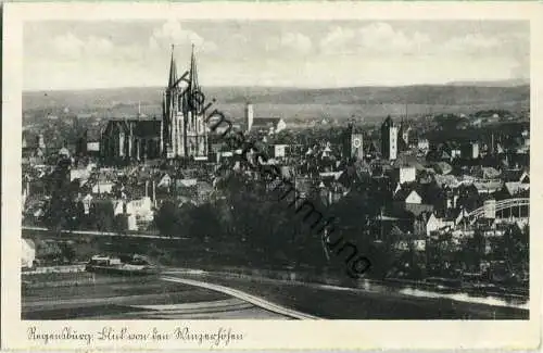 Regensburg - Blick von der Winzerhöhe - Feldpost - Briefstempel
