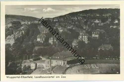 Wuppertal-Elberfeld - Landhausviertel am Zoo - Radrennbahn - Opelkurve - Foto-AK
