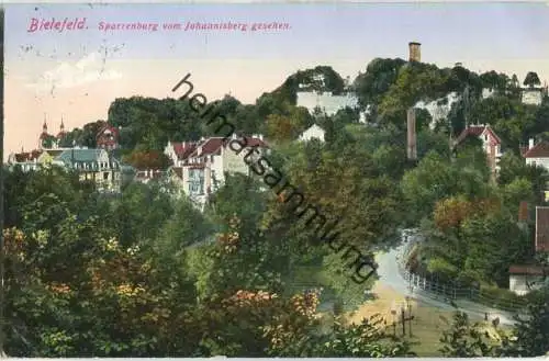 Bielefeld - Sparrenburg vom Johannisberg gesehen - Verlag R. Lederbogen Halberstadt