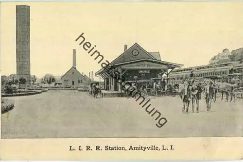 Amityville - Long Island Rail Road Station - Long Island - Verlag A. Biren Brooklyn N. Y.