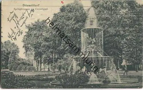Düsseldorf - Springbrunnen am Corneliusplatz - Verlag J. Wollstein Berlin