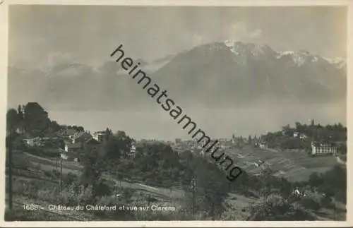 Chateau du Chatelard et vue sur Clarens - Foto-AK - Verlag Societe Graphique Neuchatel