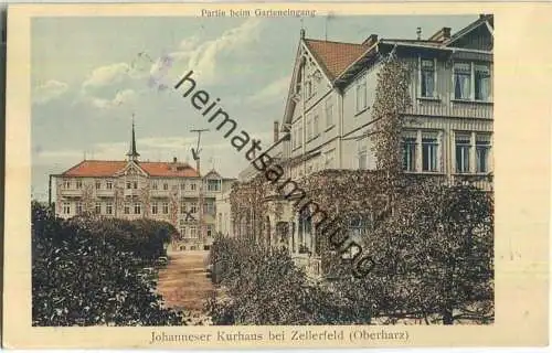Johanneser Kurhaus bei Zellerfeld - Garteneingang - Urania Graphisches Institut Berlin