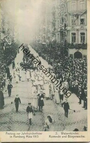 Hamburg - Festzug zur Jahrhundertfeier März 1913 - Waisenkinder - Kurrende und Bürgerwache