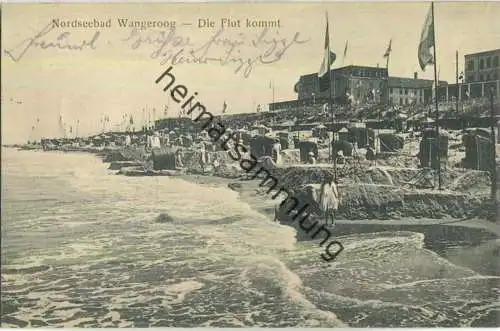Nordseebad Wangerooge - Die Flut kommt - Verlag Julius Simonsen Oldenburg