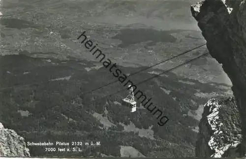 Pilatus - Schwebebahn - Foto-AK - Verlag Globetrotter Luzern gel.