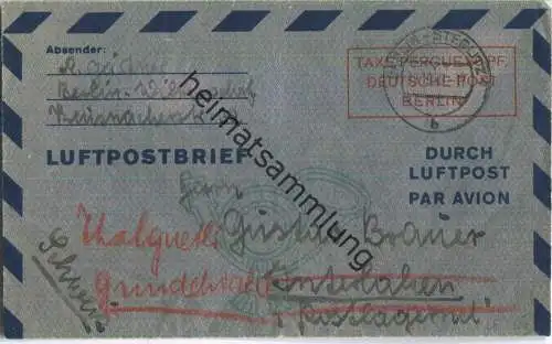 LF 2 b III - gelaufen am 19.10.1950 von Berlin-Wilmersdorf nach Interlaken (Schweiz)