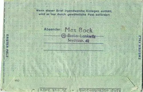 LF 5 - gelaufen am 27.4.1953 von Berlin SW 11 nach Toronto (Kanada