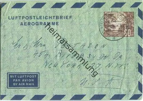 LF 6 - gelaufen am 24.8.1954 von Berlin-Charlottenburg nach New York (USA)
