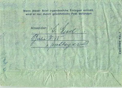 LF 6 - gelaufen am 24.8.1954 von Berlin-Charlottenburg nach New York (USA)