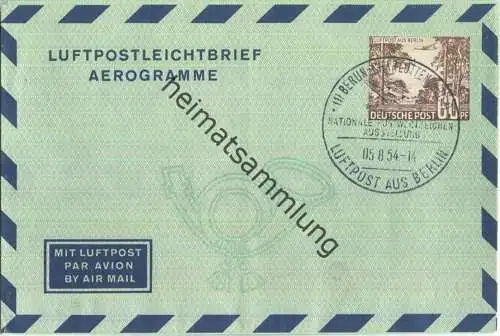 LF 6 - Sonderstempel Berlin-Charlottenburg - Luftpost aus Berlin 05.8. 1954 - blanco