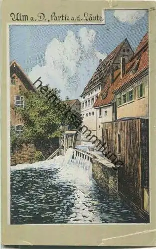 Ulm - Partie an der Läute - Stempel Ulm Bahnhof - Verlag H. Sting Tübingen