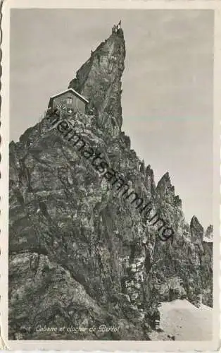Cabane et clocher de Bertol - Foto-AK - Edition Perrochet & Phototypie Lausanne gel. 1937