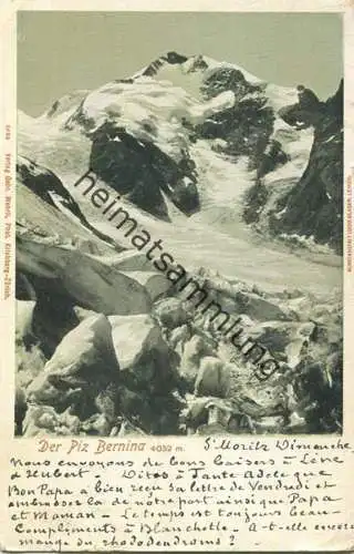 Piz Bernina - Verlag Gebr. Wehrli Kilchberg gel. 1904
