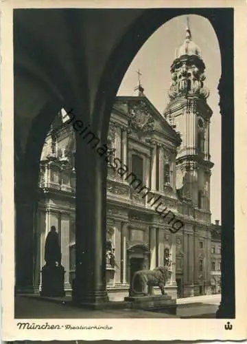 München - Theatinerkirche - Foto-AK Grossformat - Verlag Fritz Witzig München
