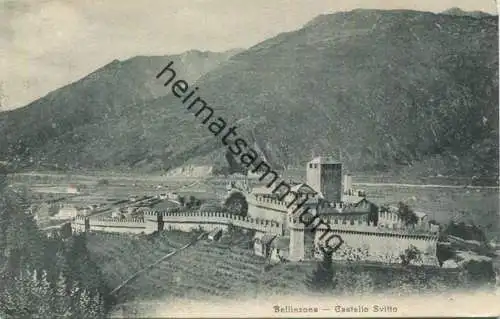 Bellinzona - Castello Svitto - Verlag Carl Künzli-Tobler Zürich gel. 1912