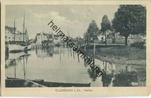 Oldenburg - Hafen - Rückseite beschrieben 1927