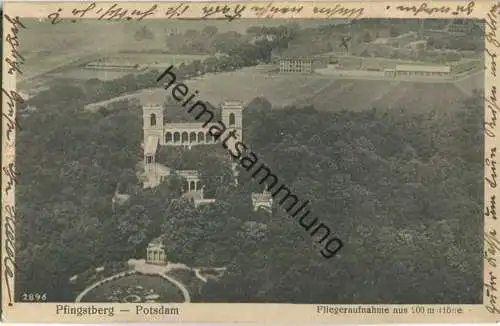 Potsdam - Pfingstberg - Fliegeraufnahme - Verlag P. Raasch Charlottenburg