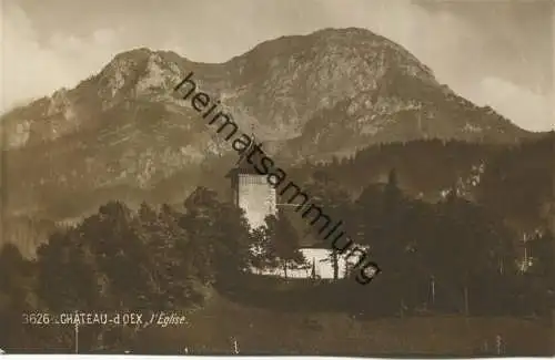 Chateau d'Oex - l'Eglise - Foto-AK - Edition R. E. Chapallaz Lausanne