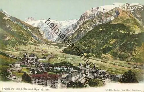 Engelberg mit Titlis und Spannörtern - Verlag Rob. Hess Engelberg