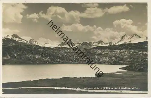 Grimselpasshöhe - Totensee und Walliseralpen - Foto-AK - Edition Societe Graphique Neuchatel