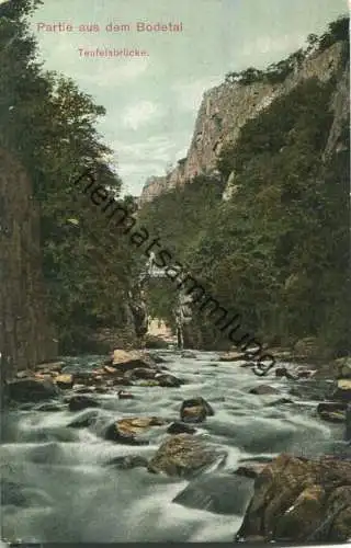 Bodetal - Teufelsbrücke - Verlag R. Lederbogen Halberstadt 1906