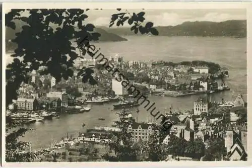 Bergen - Aussicht vom Floien - Foto-AK - Verlag C M & S