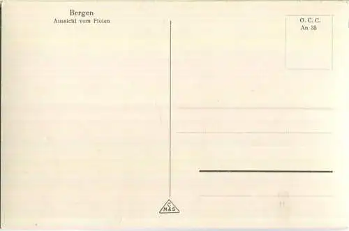 Bergen - Aussicht vom Floien - Foto-AK - Verlag C M & S