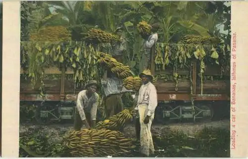 Isthmus of Panama - Loading a car of Bananas - Verlag I. L. Maduro Jr. Panama