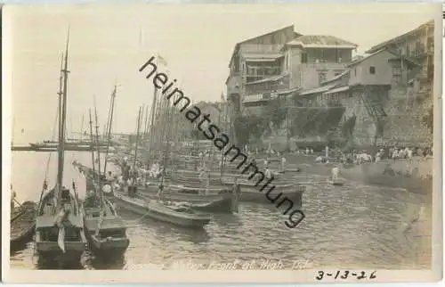 Panama - Water Front at high Tide - Foto-AK 20er Jahre