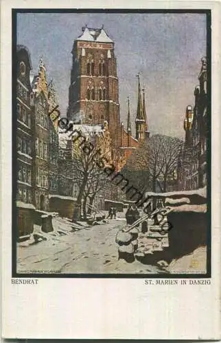 Danzig - St. Marien mit der Jopengasse - Arthur Bendrat - Verlag B. G. Teubner Leipzig und Berlin