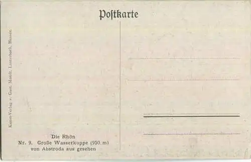 Abtsroda mit Wasserkuppe - signiert F. Schmiegelow - Verlag Gust. Mandt Lauterbach