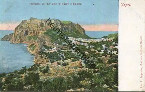 Capri - Panorama dei due golfi di Napoli e Salerno - Edition E. Ragozino Napoli