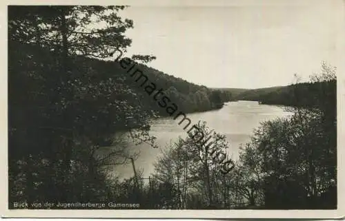 Gamensee - Blick von der Jugendherberge - Foto-AK - Verlag Max Zibell Berlin gel. 1930