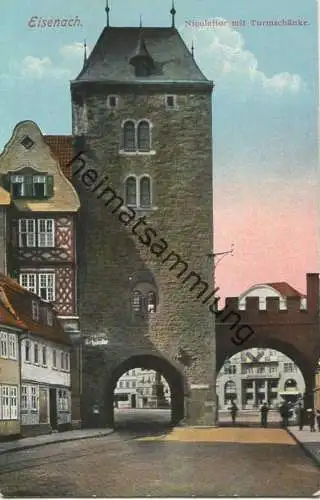 Eisenach - Nicolaitor mit Turmschänke - Verlag Louis Glaser Leipzig gel. 1915