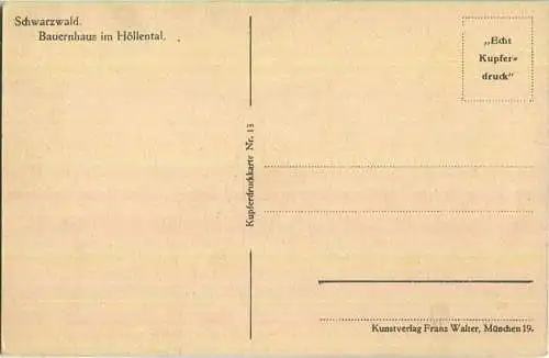 Höllental - Bauernhaus - Verlag Franz Walter München