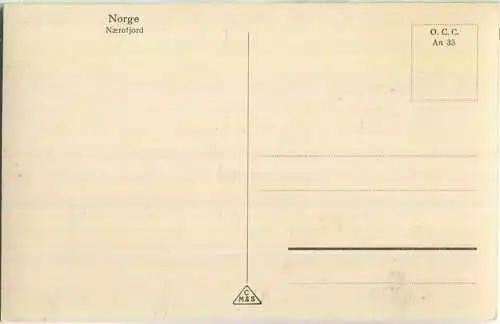 Naerofjord - Foto-Ansichtskarte 30er Jahre - Verlag  C M & S