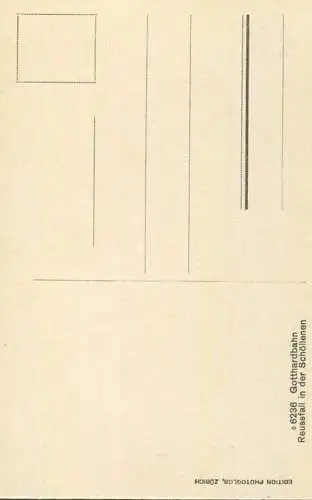 Reussfall in der Schöllenen - Gotthardbahn - Edition Photoglob Zürich