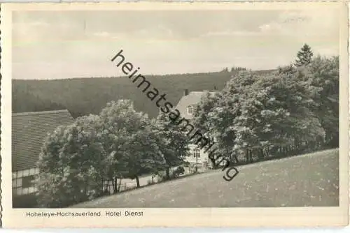 Winterberg-Hoheleye - Hotel Dienst - Foto-AK - Verlag Cramers Kunstanstalt Dortmund