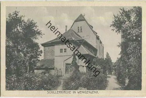 Jena-Wenigenjena - Schillerkirche - Vorlagekarte - Verlag Louis Glaser Leipzig