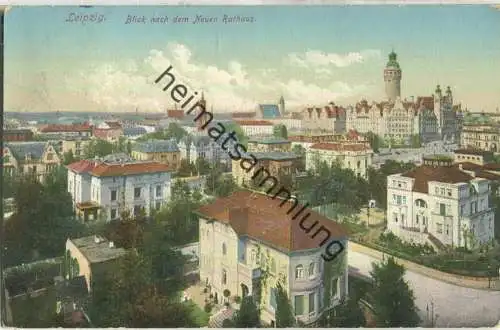 Leipzig - Blick nach dem Neuen Rathaus - Verlag K. Fickenscher Leipzig