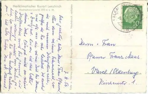 Lenzkirch - Gesamtansicht - Foto-AK - Verlag Karl Brugger Lenzkirch