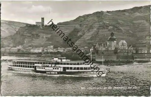 Rheinpfalz - MS Westmark - Fahrgastschiff - Foto-AK - Verlag Edm. v. König Heidelberg